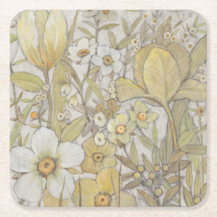 Porta-copo De Papel Quadrado Mix Floral