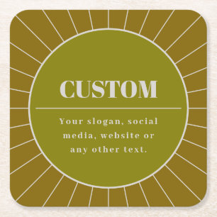 Porta-copo De Papel Quadrado Modelo de Design único retrorreflector inspirável