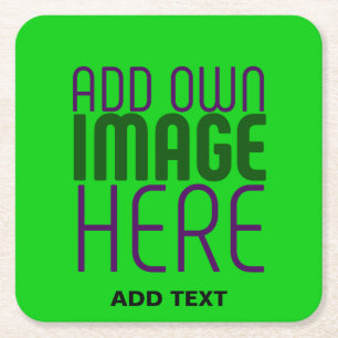 PORTA-COPO DE PAPEL QUADRADO MODELO DE TEXTO DE IMAGEM DE VERDE LIMÃO EDITÁVEL 