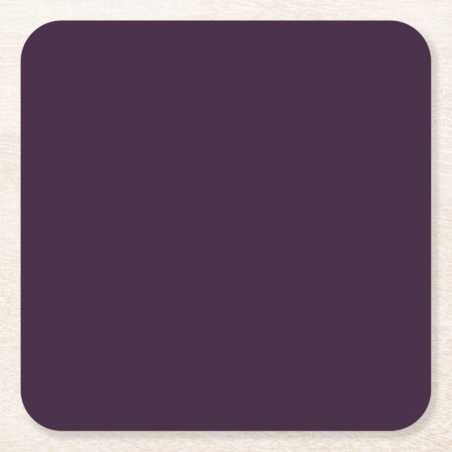 Porta-copo De Papel Quadrado Modelo Monocromático Roxo BUDGET PLUM (Frente)