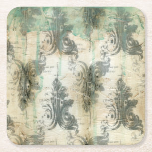 Porta-copo De Papel Quadrado Modern Fleur De Lis Design