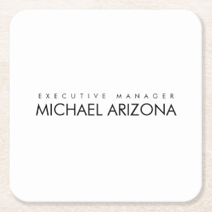 Porta-copo De Papel Quadrado Moderno Simples Simples e Preto e Branco