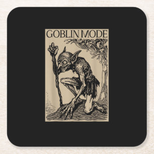 Porta-copo De Papel Quadrado Modo Duende Goblincore Estética Vintage Engraçado