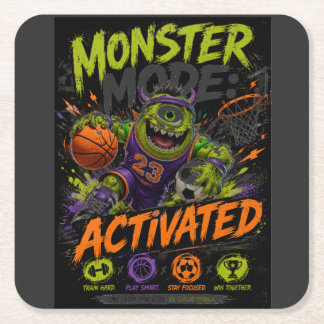Porta-copo De Papel Quadrado Modo Monstro Ativado – Esportes Monstro Basquete
