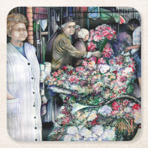 Porta-copo De Papel Quadrado Momento mágico no mercado Misloc