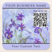 Monet - Lilac Irises / Iris Mauves - Código QR
