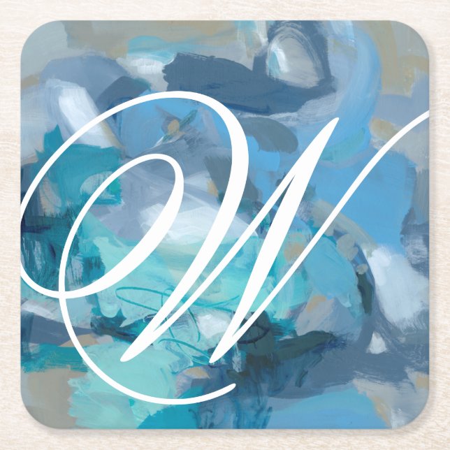 Porta-copo De Papel Quadrado Monograma | Tangido (Frente)