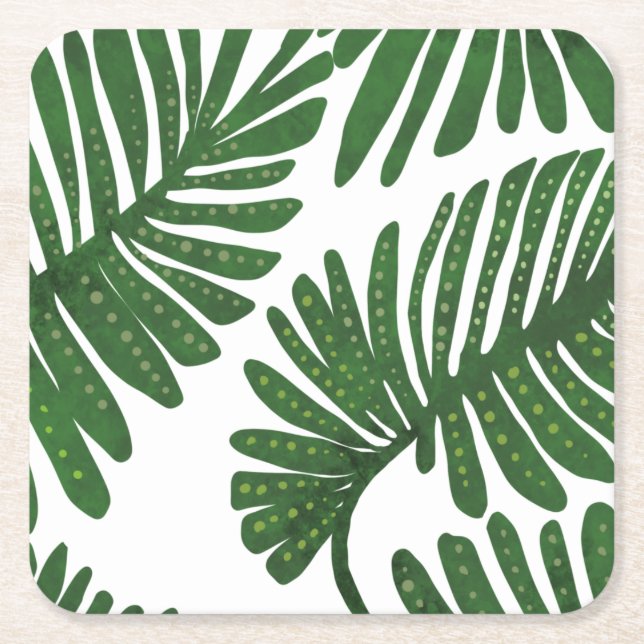 Porta-copo De Papel Quadrado Monstera (Frente)