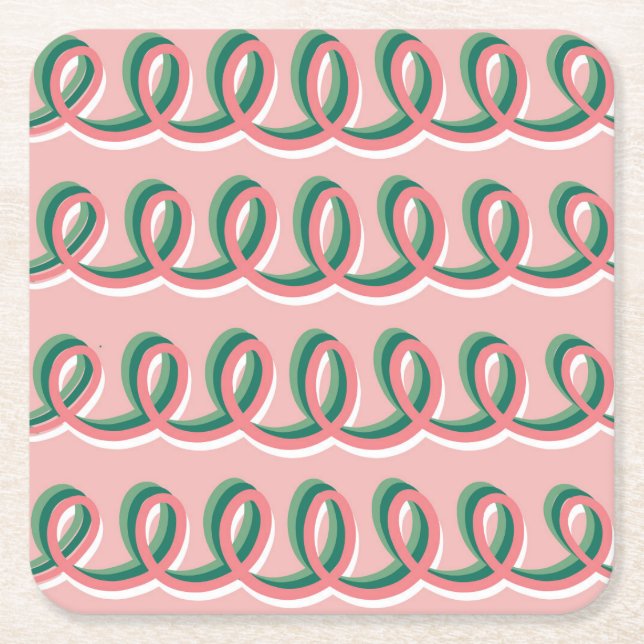 Porta-copo De Papel Quadrado Montanha Russa de Loops (Frente)