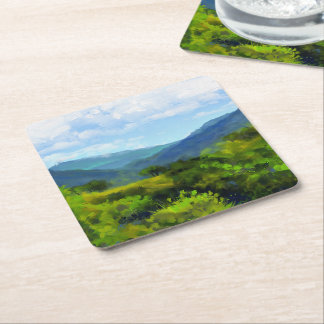 Porta-copo De Papel Quadrado Montanha Vista Montanha-russa