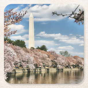 Porta-copo De Papel Quadrado Monuments Washington Memorial