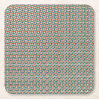 Porta-copo De Papel Quadrado Moroccan Zellige Pattern Geometric Coaster