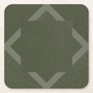 Porta-copo De Papel Quadrado Moss Verde Arrow Corners Paper Coaster