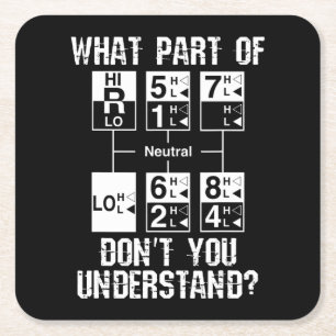 Porta-copo De Papel Quadrado Motorista De Caminhão Engraçado Você Não Entende O
