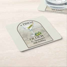 Porta-copo De Papel Quadrado Mulher Clássica Mar Tini Um Pouco Mais Velha Anive
