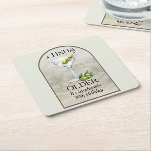Porta-copo De Papel Quadrado Mulher Clássica Mar Tini Um Pouco Mais Velha Anive