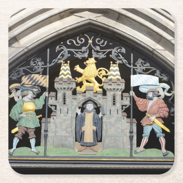 Porta-copo De Papel Quadrado Munique, Alemanha (Frente)