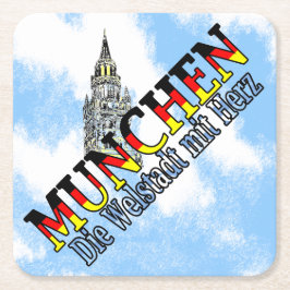Porta-copo De Papel Quadrado Munique Bavaria Alemanha Deutchland Munique