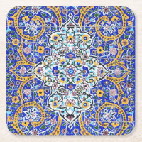 Mural malhado em forma de lata, elaborado em persa