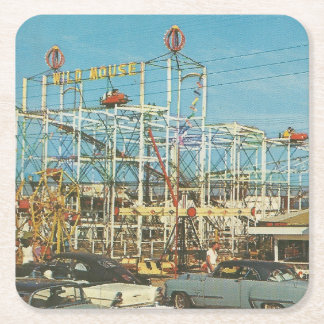 Porta-copo De Papel Quadrado Myrtle Beach, Carolina do Sul, Vintage Amusement