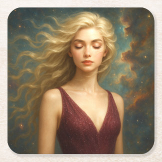 Porta-copo De Papel Quadrado Mystik Woman – Glasuntersetzer