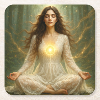 Porta-copo De Papel Quadrado Mystik Woman – Glasuntersetzer