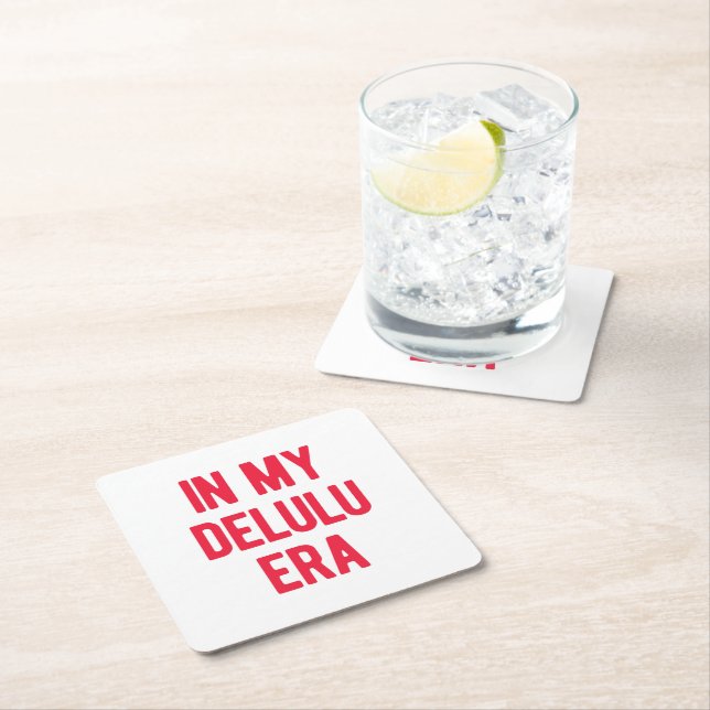 Porta-copo De Papel Quadrado Na Minha Era Delulu (Insitu)