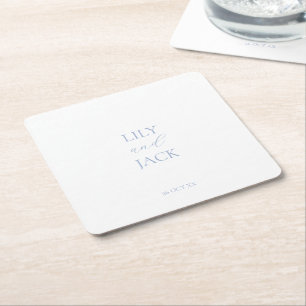 Porta-copo De Papel Quadrado Na moda Dusty - Porta copos de papel de casamento