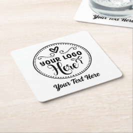 Porta-copo De Papel Quadrado Na moda personalizado Logotipo moderno de Marca