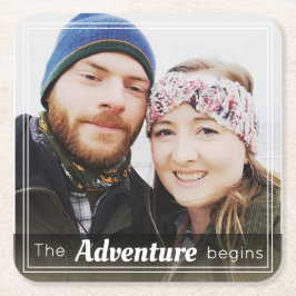 Porta-copo De Papel Quadrado Na moda Personalizar Recepção de casamento de Foto