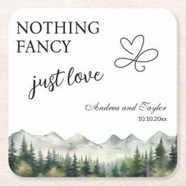 Porta-copo De Papel Quadrado Nada De Rico Adorando Casamento Elegante