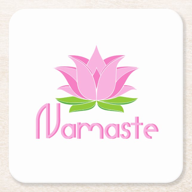 Porta-copo De Papel Quadrado Namaste (Frente)