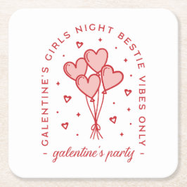 Porta-copo De Papel Quadrado Namorados de Galentine, meninos, meninas.