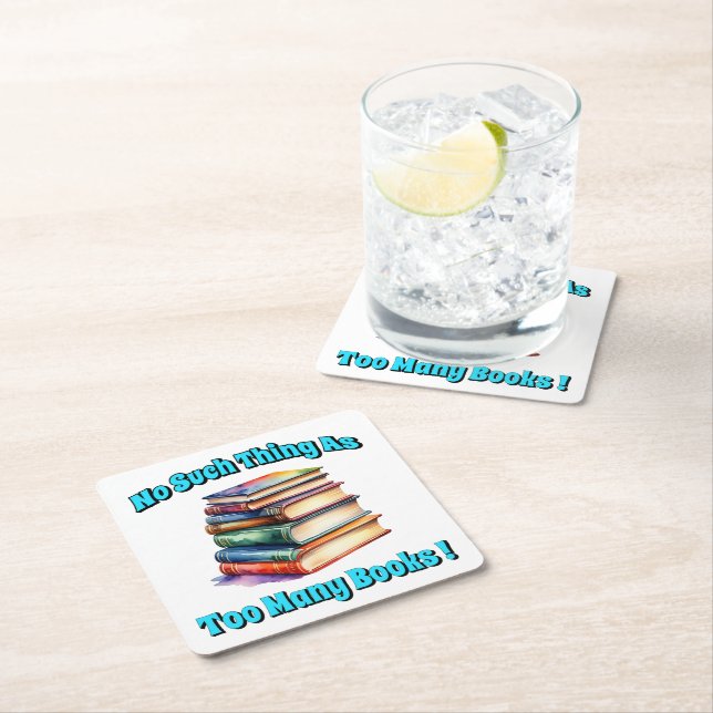 Porta-copo De Papel Quadrado Não, não, tantos livros! (Insitu)