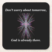 Não preocupe a cruz das portas copos w/Feather