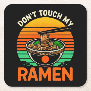 Porta-copo De Papel Quadrado Não Toque Amante de Ramen
