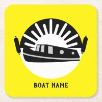 Narrowboat Canal Boat Living Doormat Caneca de via