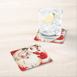 Porta-copo De Papel Quadrado Natais vintages Papais noeis porta copos de renas