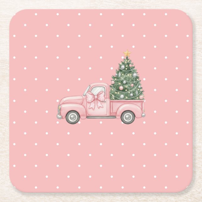 Porta-copo De Papel Quadrado Natal (Frente)