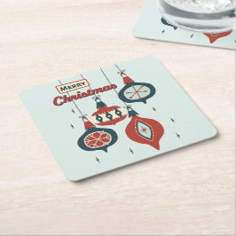 Porta-copo De Papel Quadrado Natal atômico do século médio