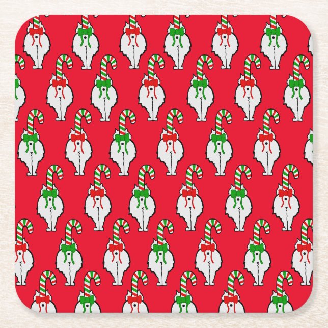 Porta-copo De Papel Quadrado Natal de Bumbum (Frente)