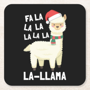 Porta-copo De Papel Quadrado Natal Fa La Llama Essential