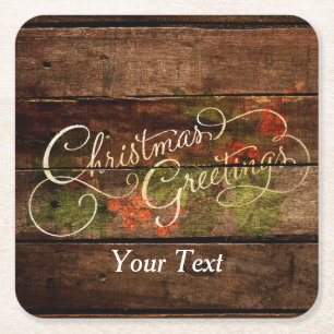 Porta-copo De Papel Quadrado Natal Russo