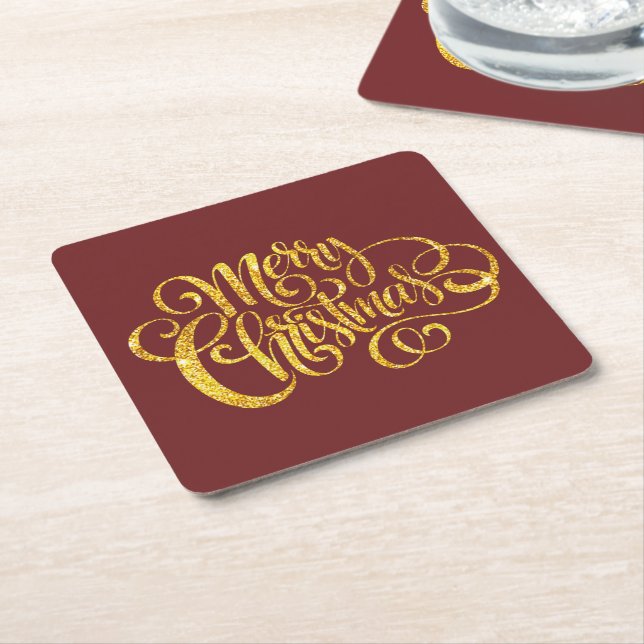Porta-copo De Papel Quadrado Natel Natal Feliz (Inclinado)