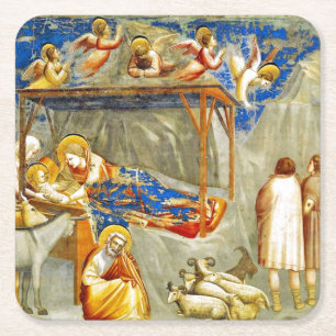 Porta-copo De Papel Quadrado Natividade Nascimento de Jesus