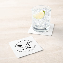 Porta-copo De Papel Quadrado Negócio Moderno de Padaria e Confeitaria