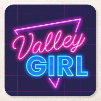 Porta-copo De Papel Quadrado Neon Valley Girl