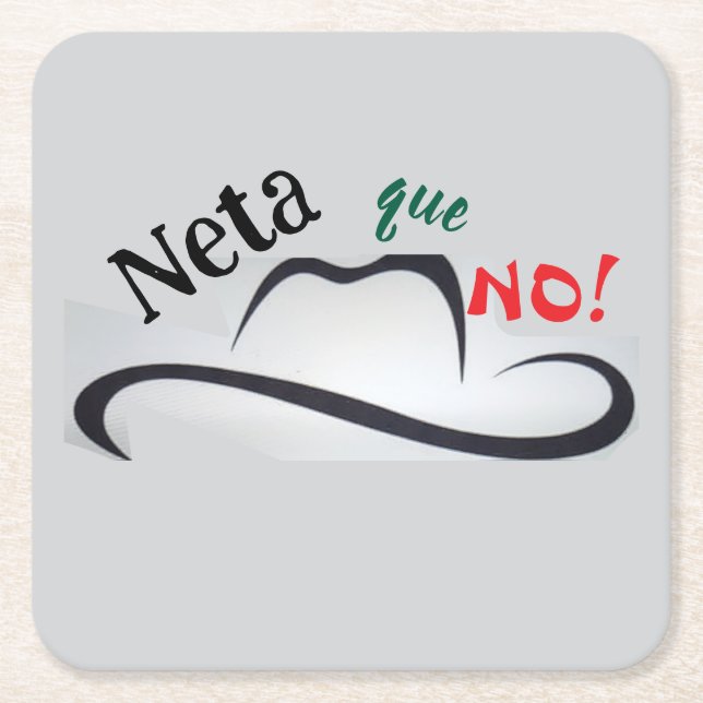 Porta-copo De Papel Quadrado Neta que No! (Frente)