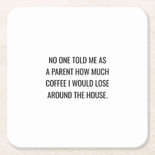 Porta-copo De Papel Quadrado Ninguém Me Disse Como Porta copos De Memória Pai