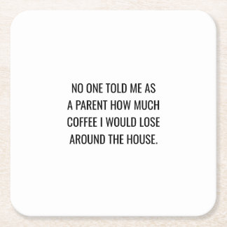 Porta-copo De Papel Quadrado Ninguém Me Disse Como Porta copos De Memória Pai